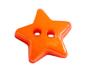 Preview: Botón infantil en forma de estrella de plástico en naranja 14 mm 0.55 inch